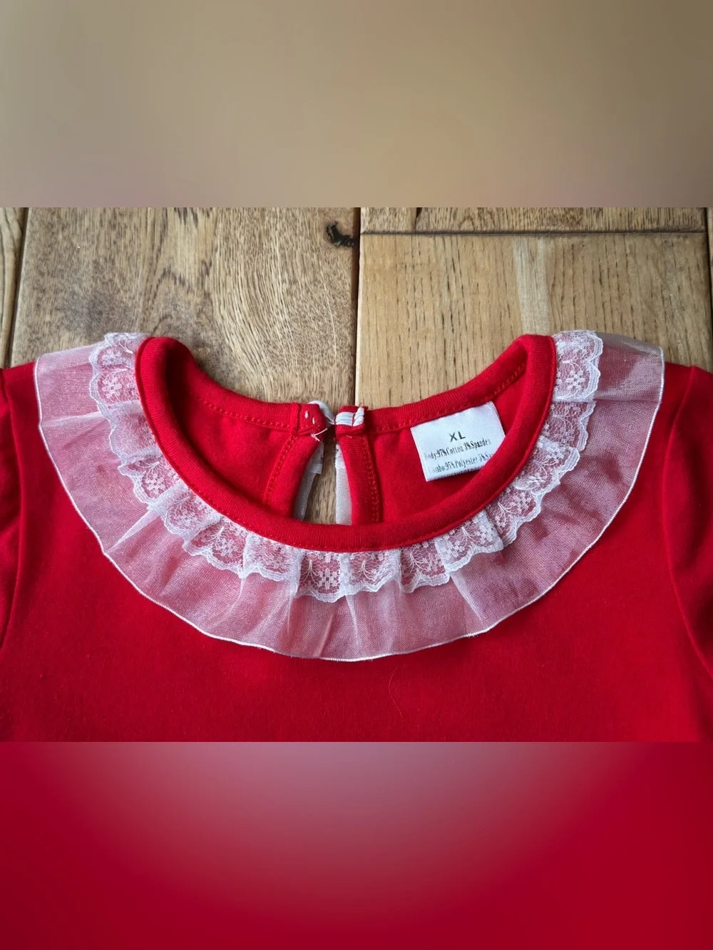 Boutique Santa Ruffle Christmas Dress size XL 5-6